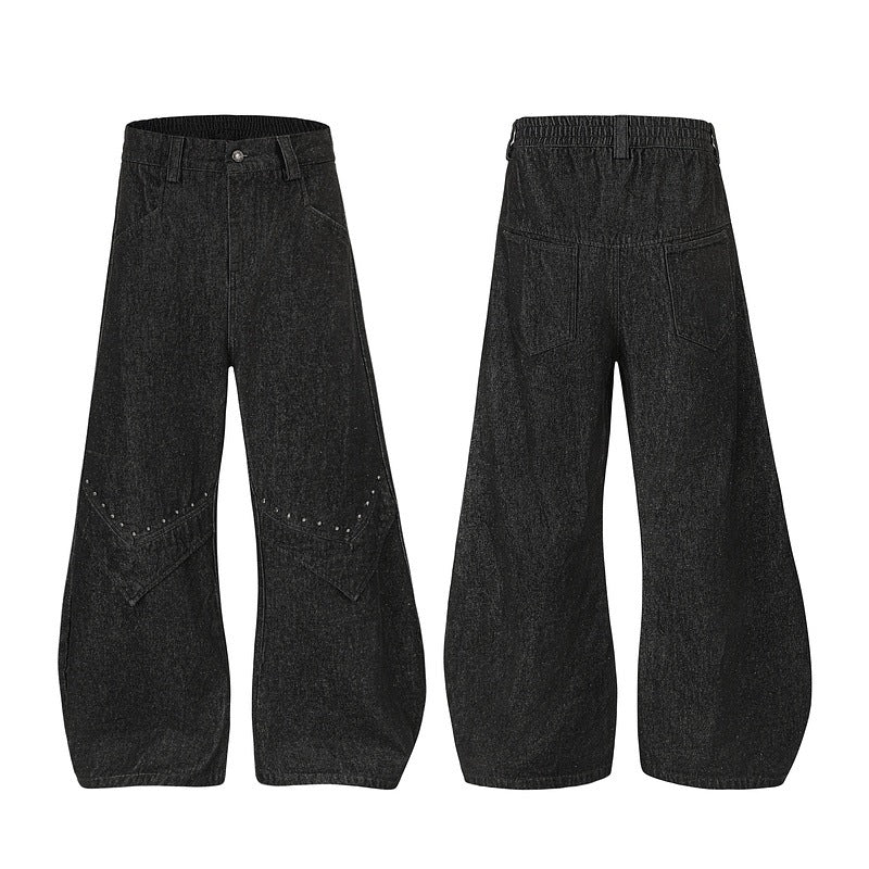 High Street Vibe Curved-Cut Denim Jeans
