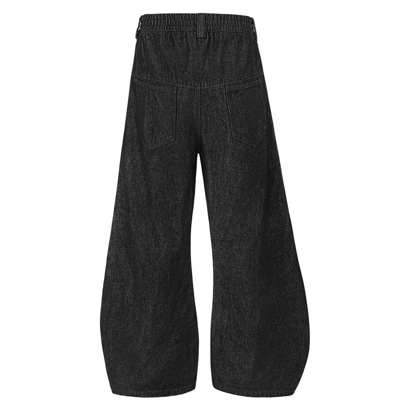 High Street Vibe Curved-Cut Denim Jeans
