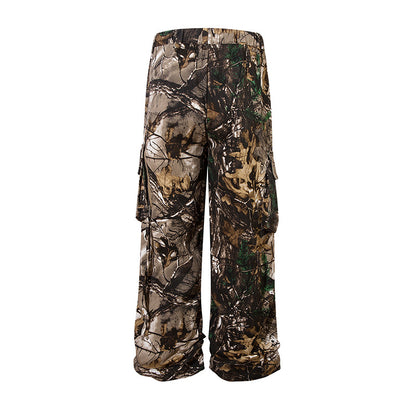 Vintage Tree Camo Flared Utility Pants