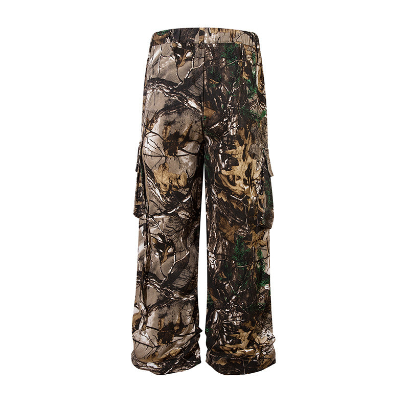 Vintage Tree Camo Flared Utility Pants