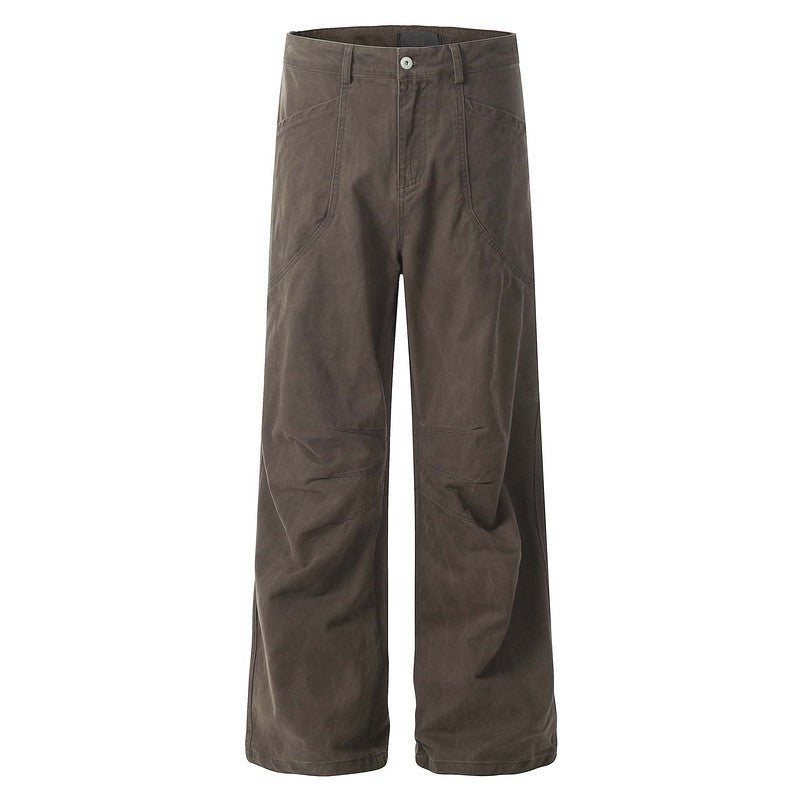 Loose Fit Vintage Flared Workwear Pants – Melange Style