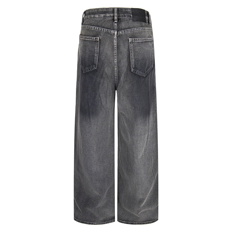 Vintage Cleanfit Patchwork Wide-Leg Jeans