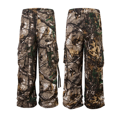 Vintage Tree Camo Flared Utility Pants