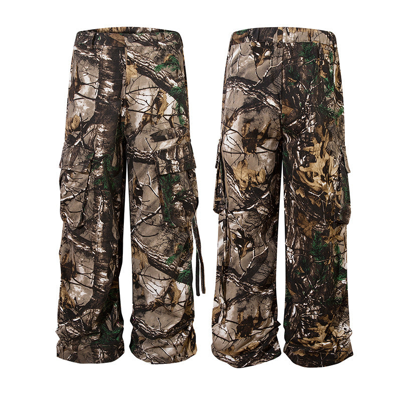 Vintage Tree Camo Flared Utility Pants