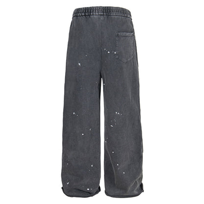 Deconstructed Paint-Washed Utility Cargo Pants