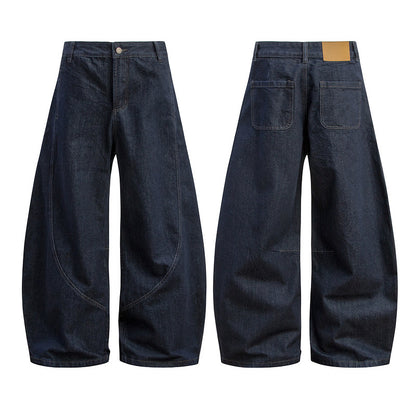 Retro Banana-Cut Denim Flare Pants