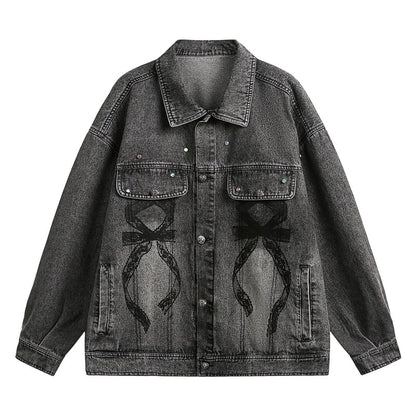 Vintage Washed Loose Denim Work Jacket