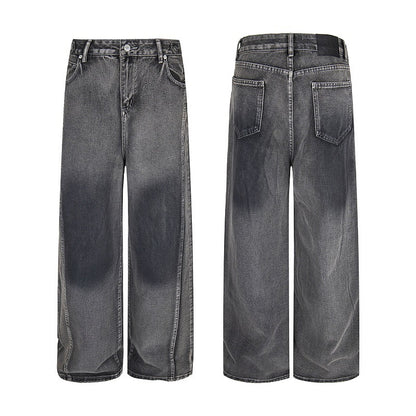 Vintage Cleanfit Patchwork Wide-Leg Jeans