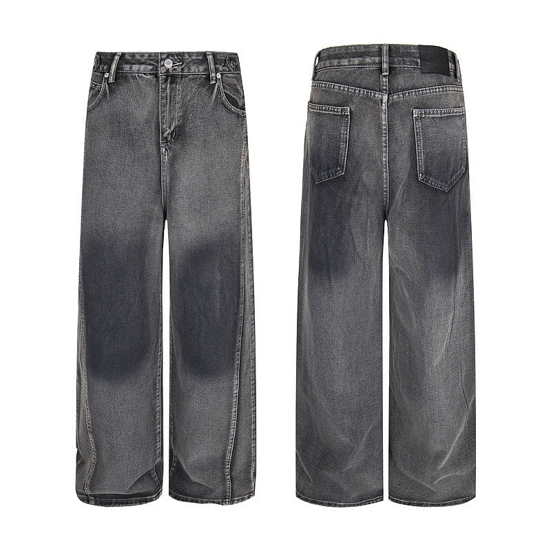 Vintage Cleanfit Patchwork Wide-Leg Jeans