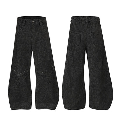 High Street Vibe Curved-Cut Denim Jeans