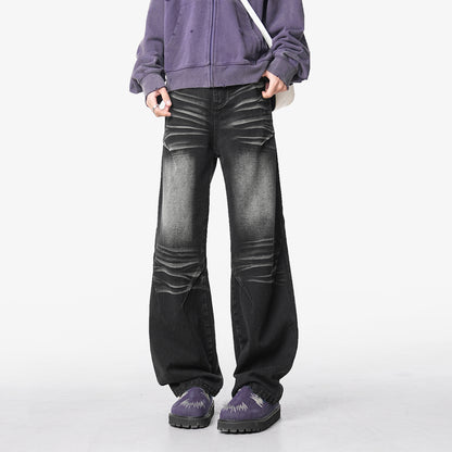 Lightning Crack Cleanfit Flared Denim Pants