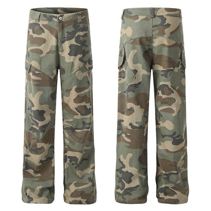 Camo Straight-Leg Utility Outdoor Pants